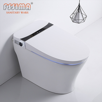 Floor Mounted Intelligent Toilet Bowl Water Bidet 350mm Trap Bathroom