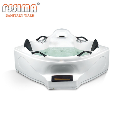 Bathtub Pijat Sudut Berdiri Bebas 1500mm Whirlpool Spa Tub Hot
